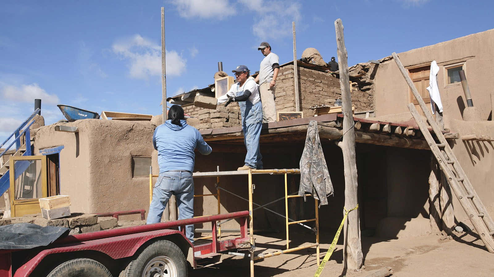Maintaining Taos Pueblo Wallpaper