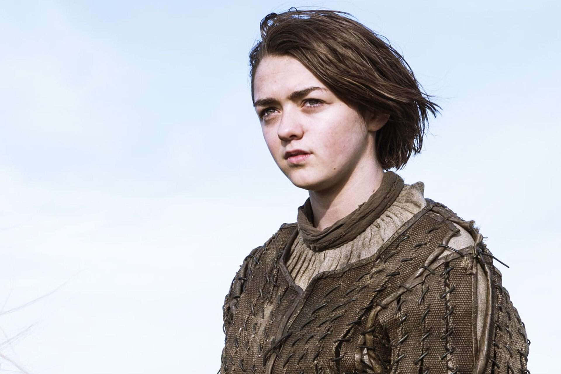 Maisie Williams Hienostuneessa Ilmeessä Taustakuva