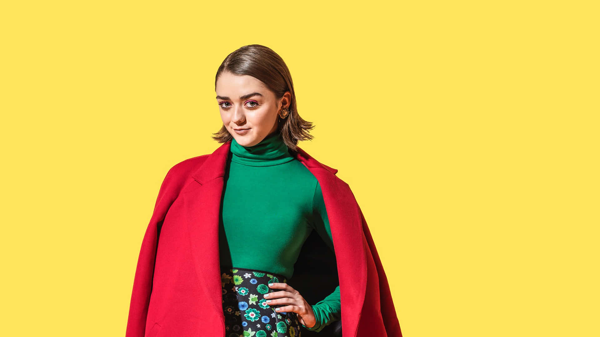 Maisie Williams Poseeraa Mediassa Taustakuva