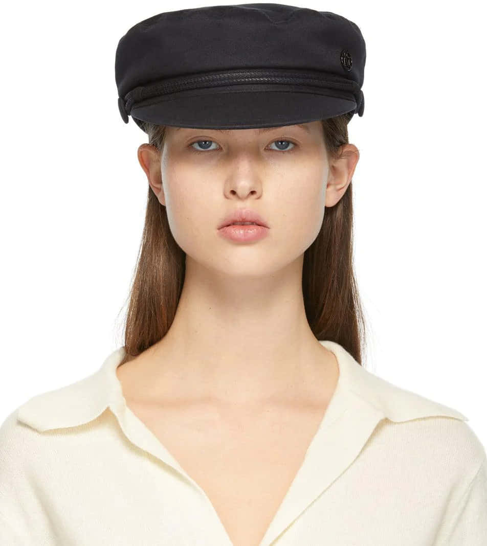 Maison Michel Model And Baker Hat Background