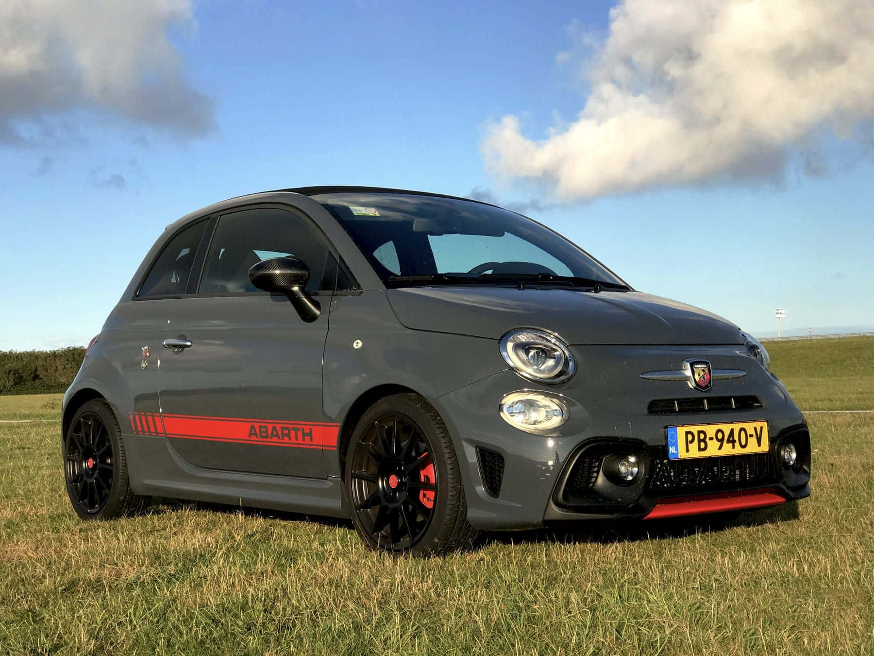 Majestic Abarth 695 Showcasing Its Speed And Agility Wallpaper