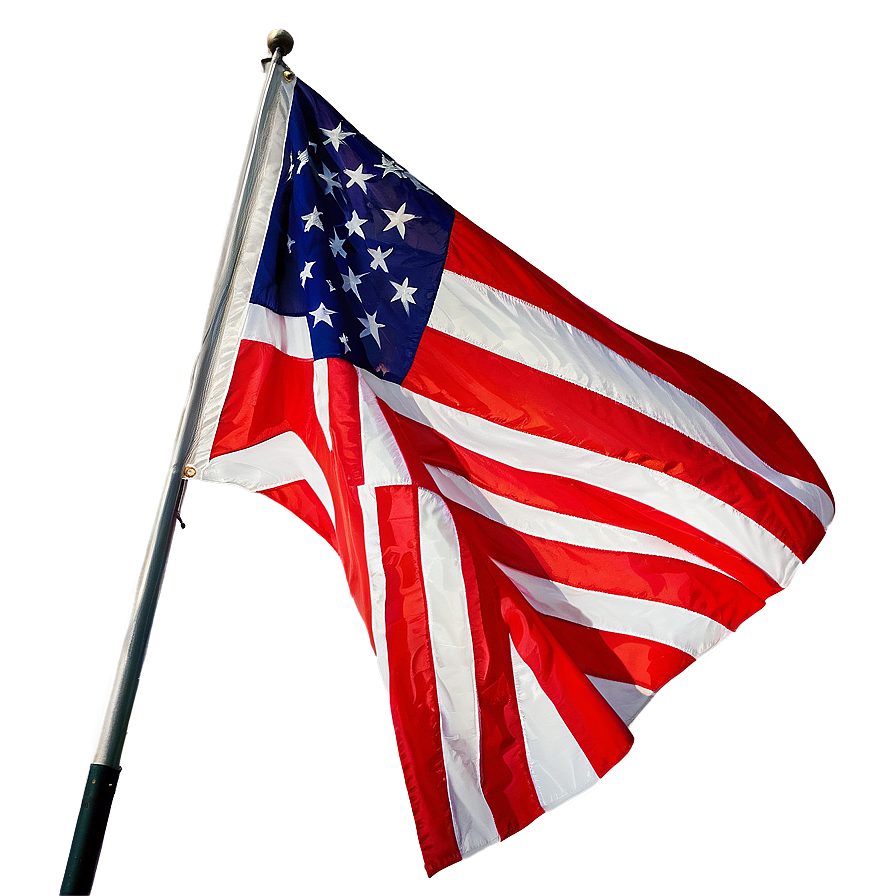 Majestic American Flag On Pole Display Png Wrk63 PNG