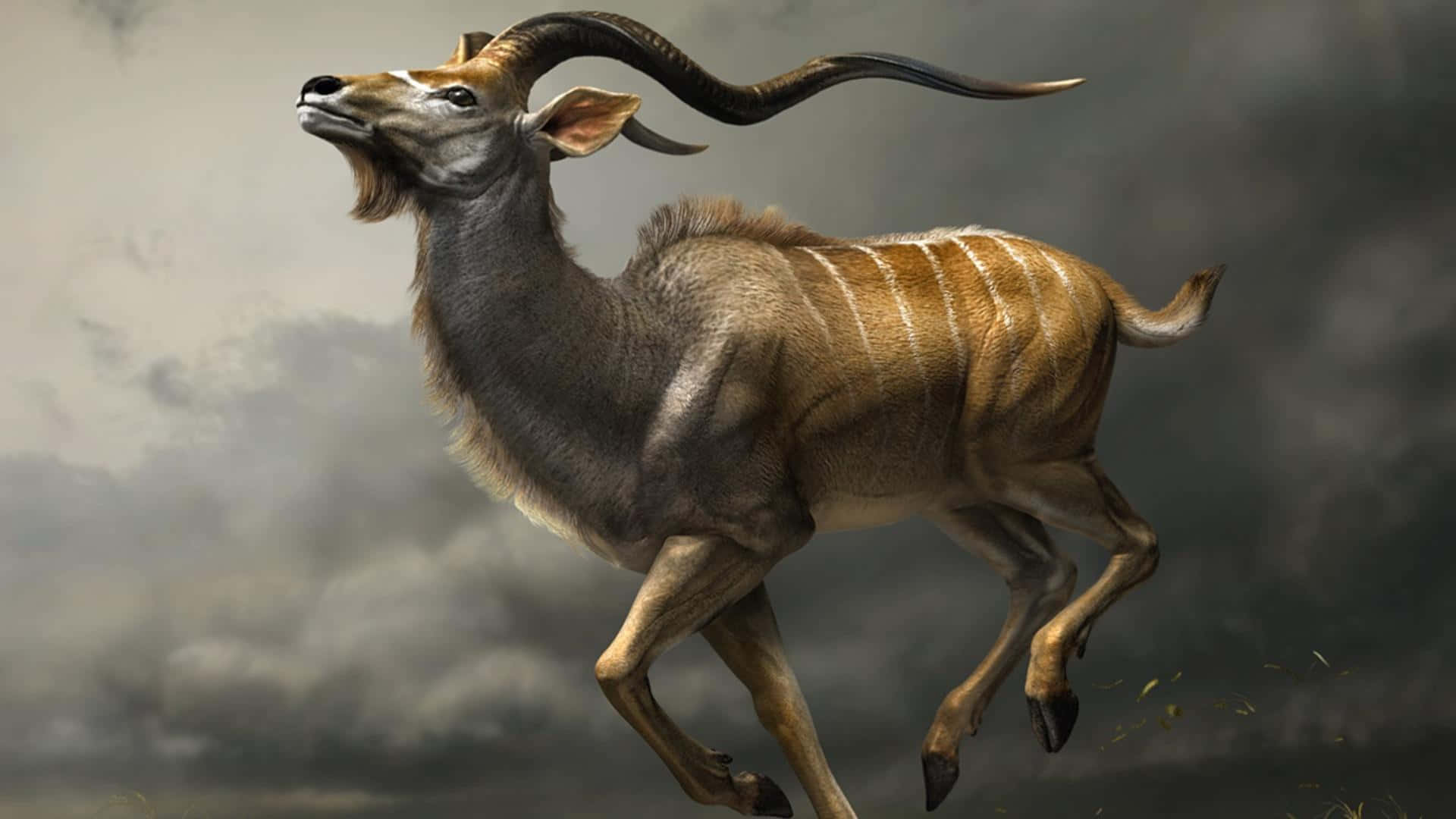 Majestic Antelope In Motion Wallpaper