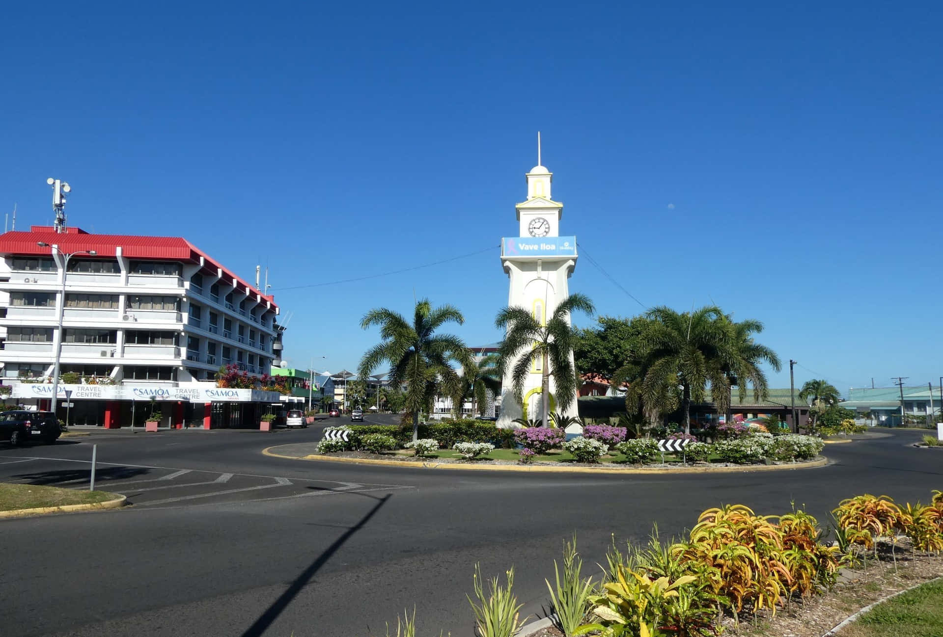 Majestic Apia Town Clock Tower Wallpaper