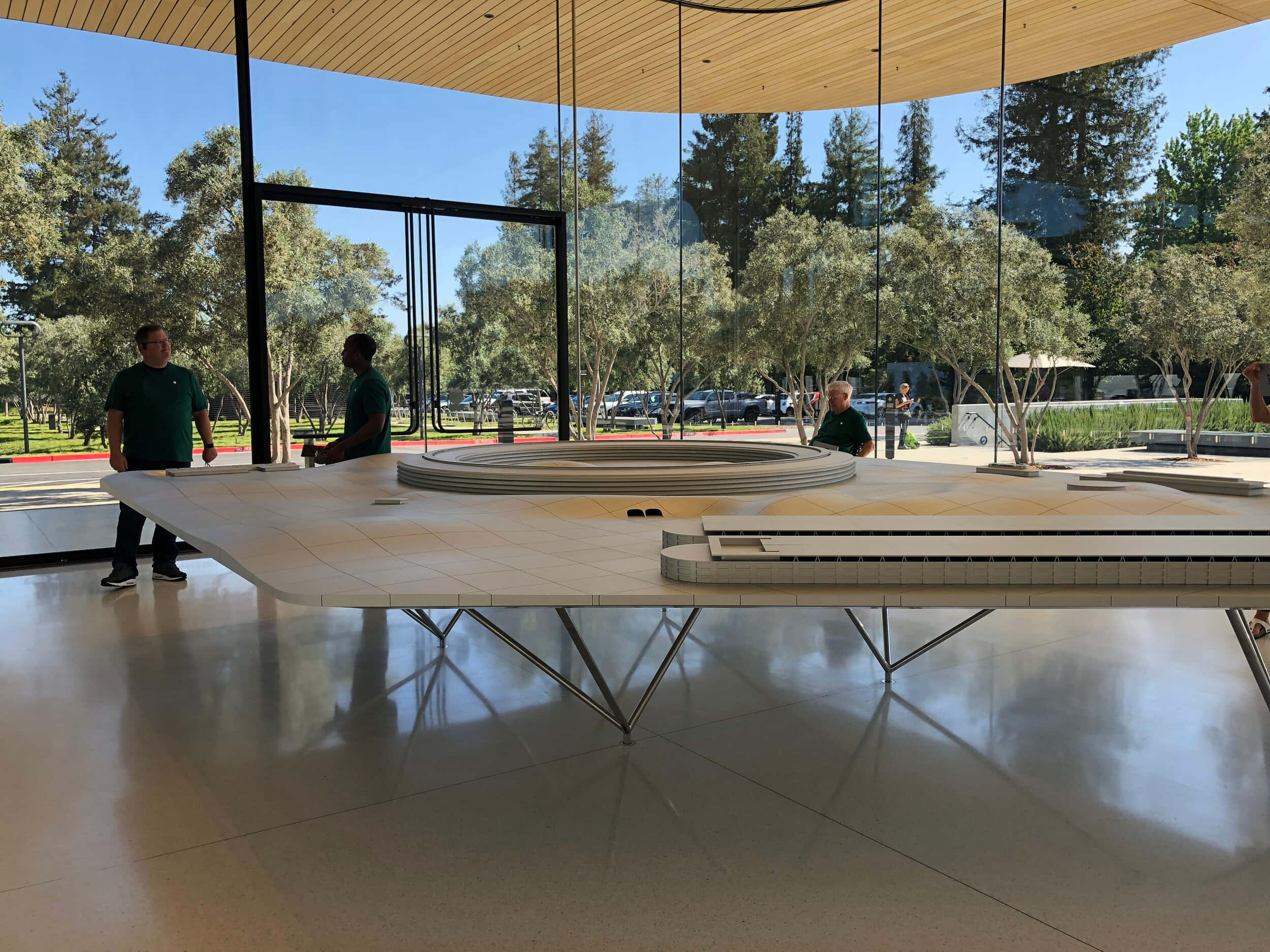 Majestic Arial View Of Apple Park, Cupertino Wallpaper