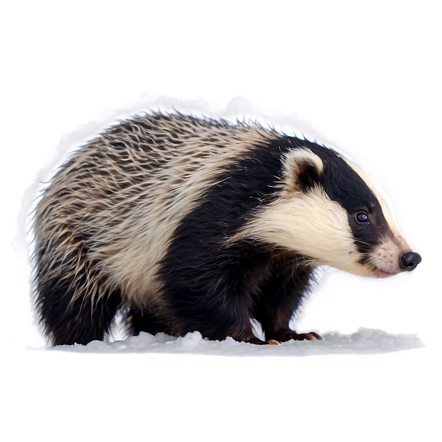 Majestic Badger In Snow Png Pxl31 PNG