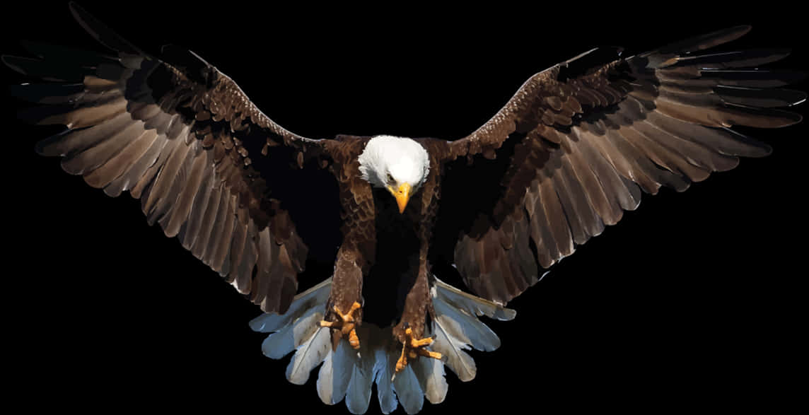 Majestic_ Bald_ Eagle_ In_ Flight PNG