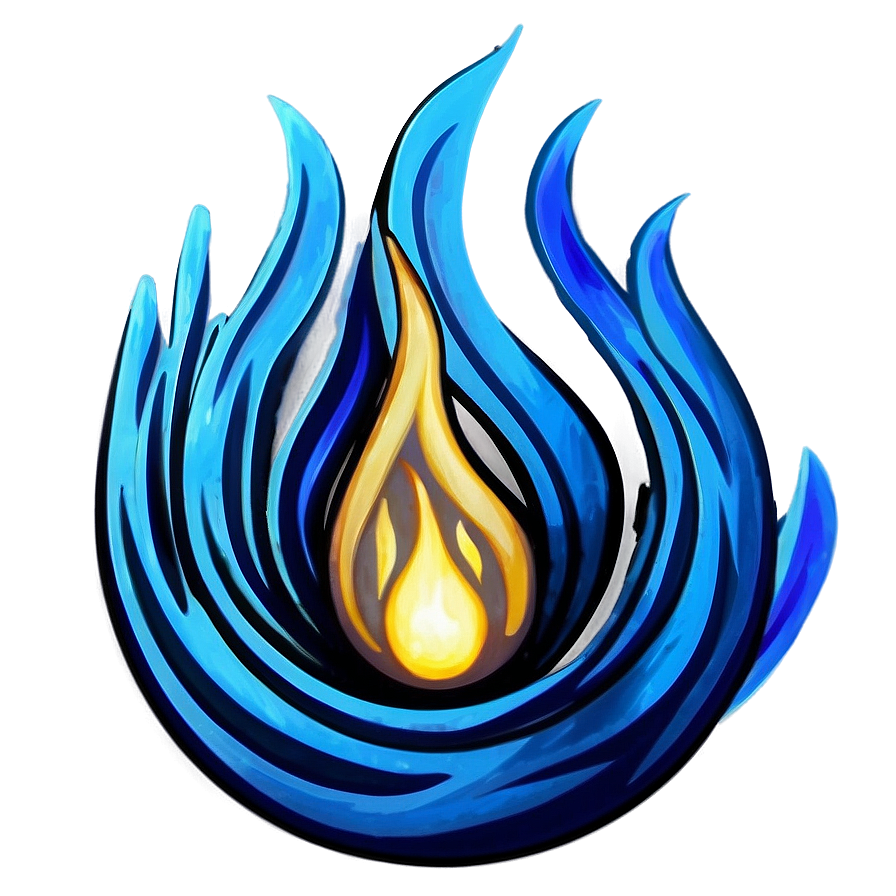 Majestic Blue Flames Png Beh PNG