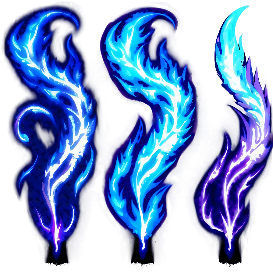 Majestic Blue Flames Png Kmh PNG