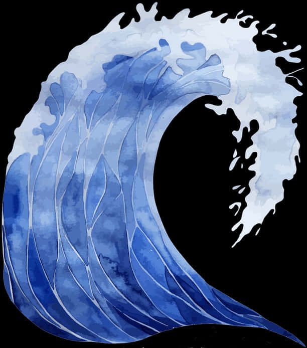 Majestic Blue Ocean Wave PNG
