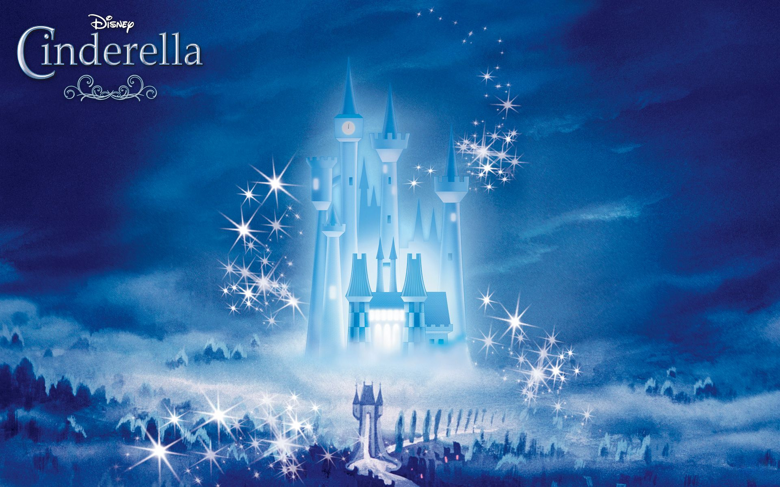 Majestic Cinderella Castle Amidst Stunning Night Sky