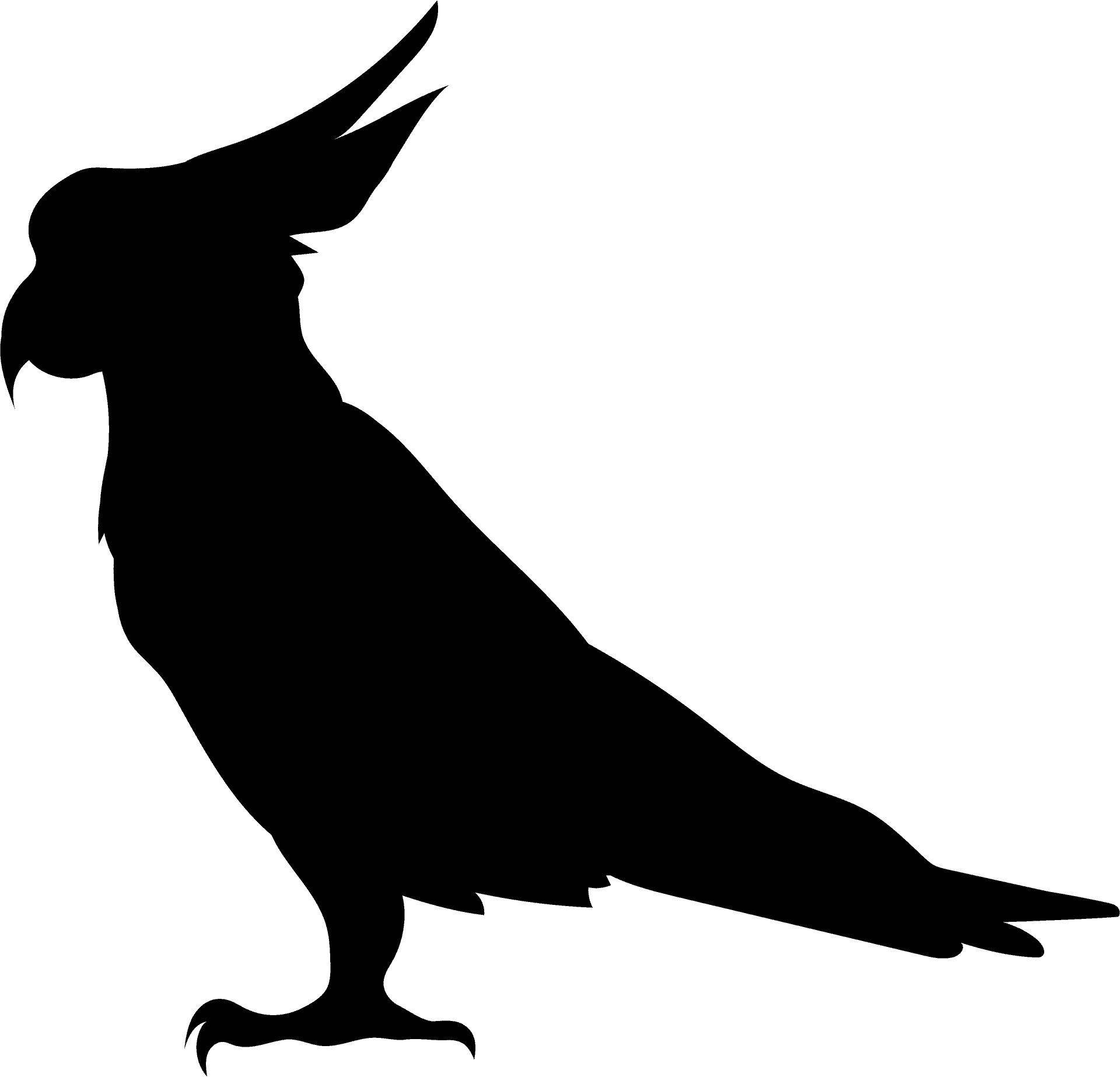 Majestic Cockatoo Silhouette PNG
