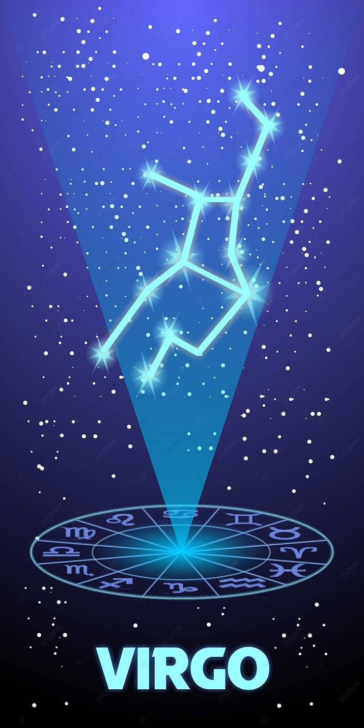 Majestic Cosmos Illustration Featuring Virgo Constellation Wallpaper