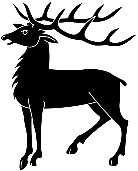 Majestic Deer Silhouette PNG