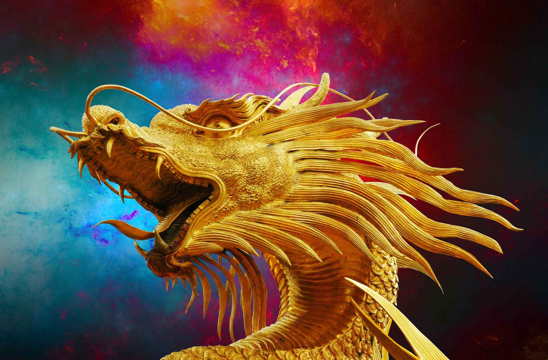 Majestic Dragon In The Sky Wallpaper