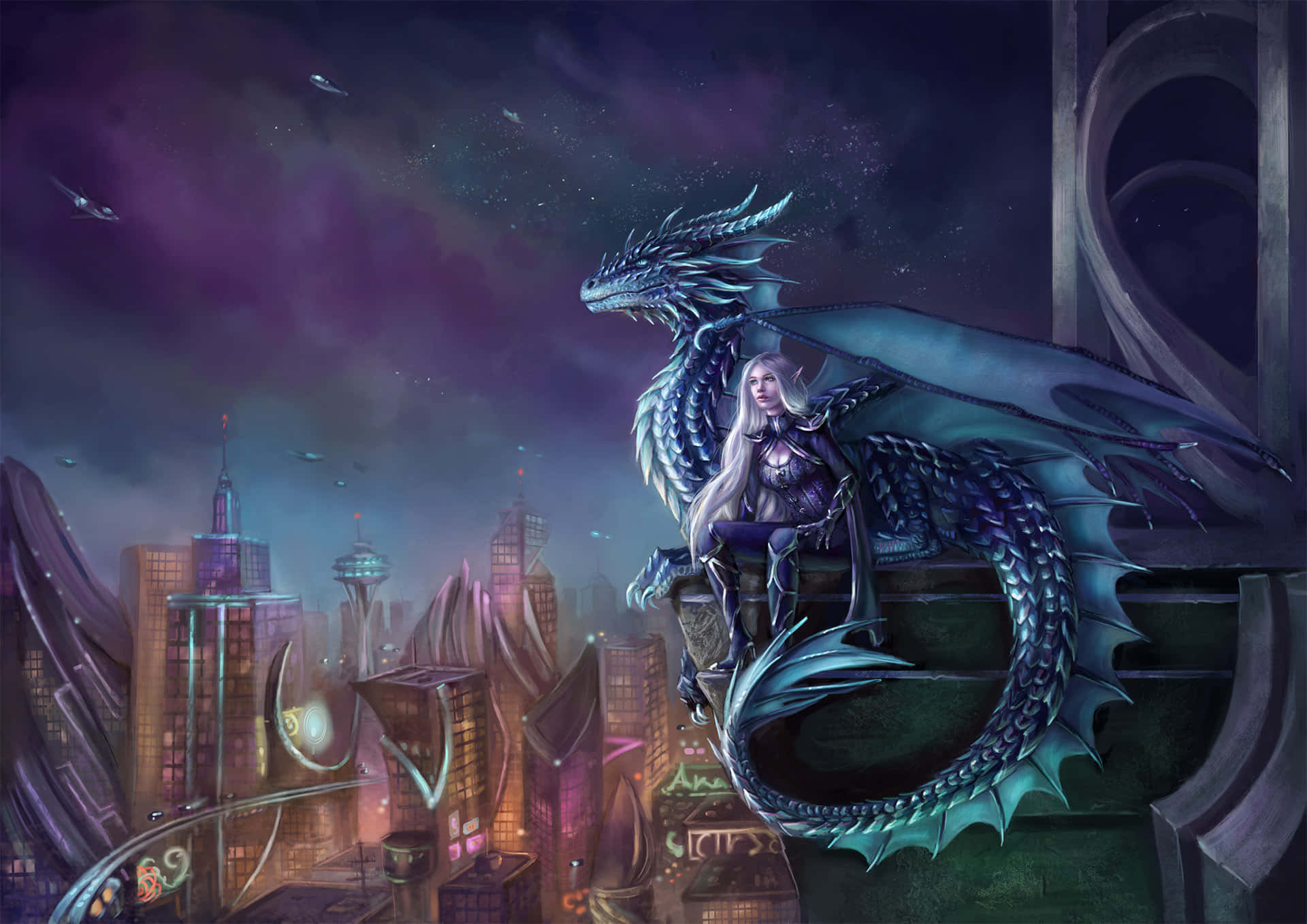 Majestic Dragon Roaring Against Twilight Backdrop Wallpaper