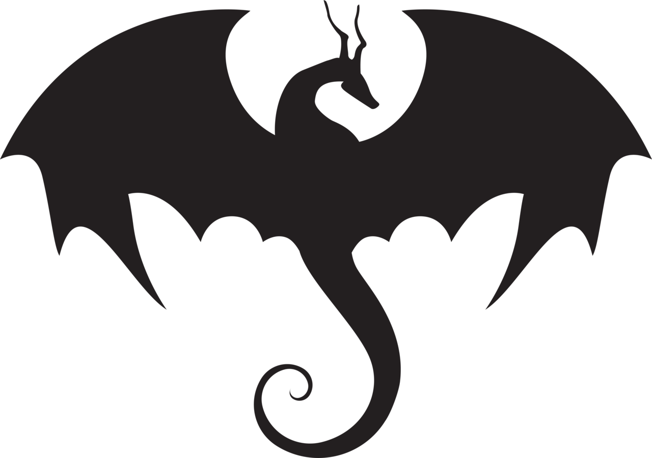 Majestic Dragon Silhouette PNG