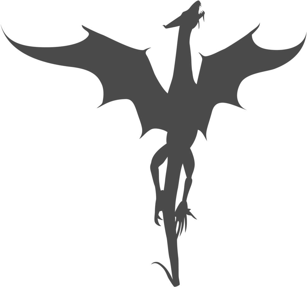 Majestic Dragon Silhouette PNG