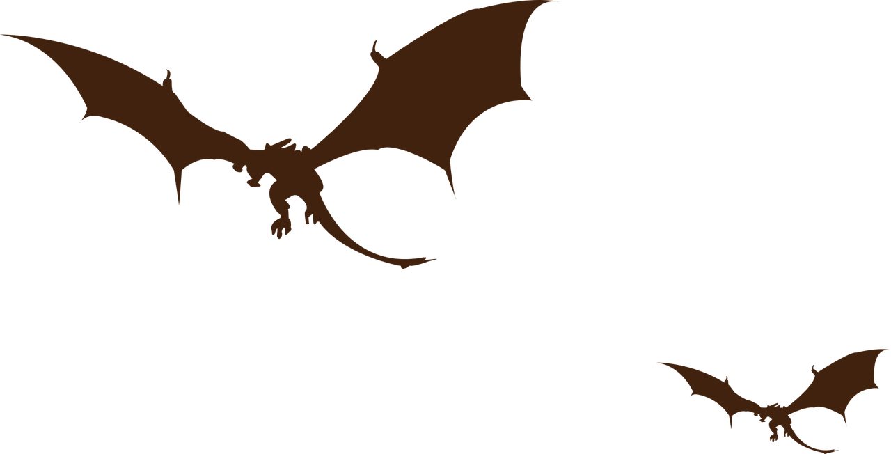 Majestic Dragon Silhouettes PNG