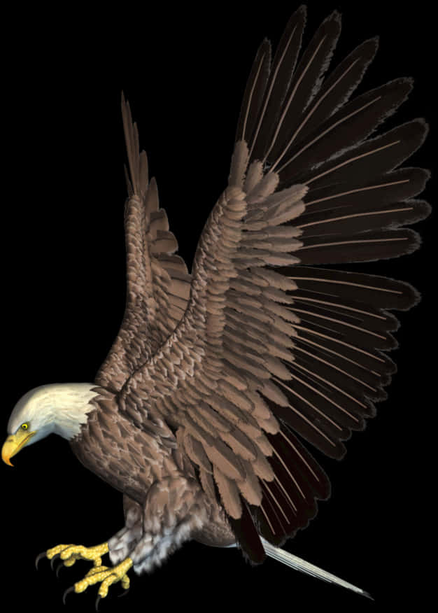 Majestic Eagle Spread Wings PNG