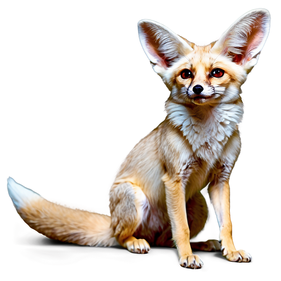Majestic Fennec Fox Standing Png 06262024 PNG