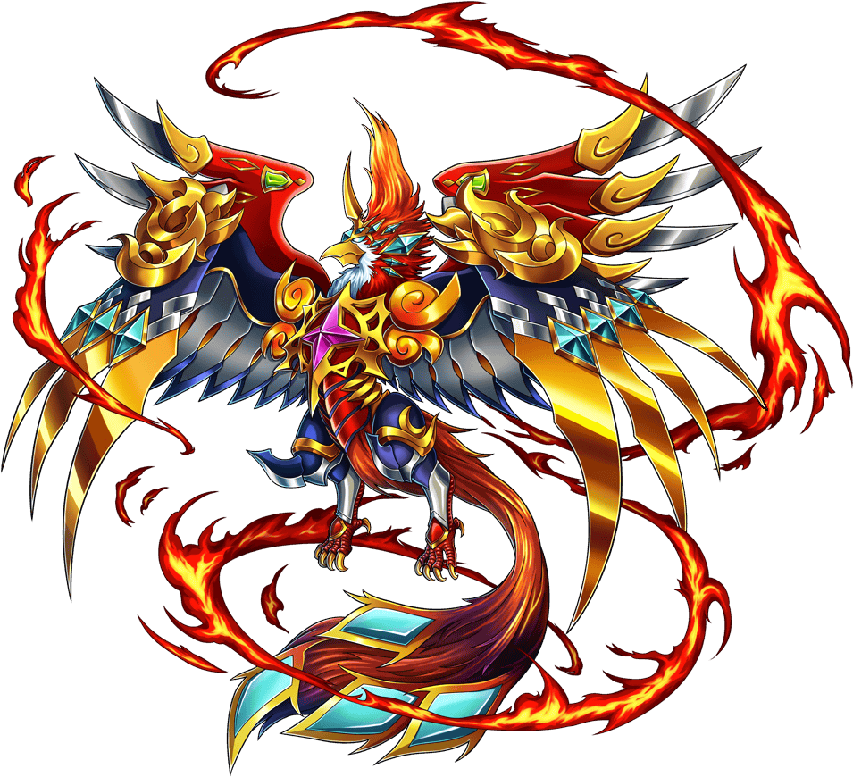 Majestic Flame Phoenix Art PNG