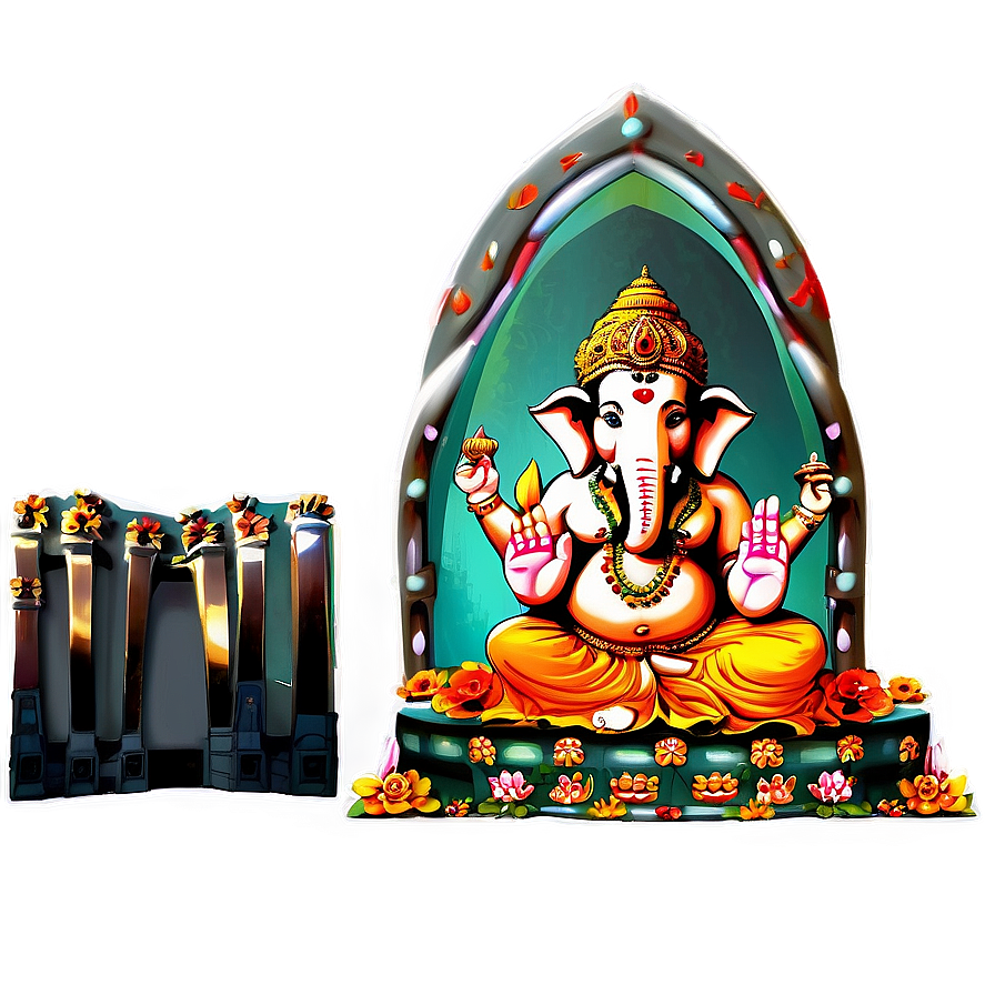 Majestic Ganpati Throne Png Gby PNG