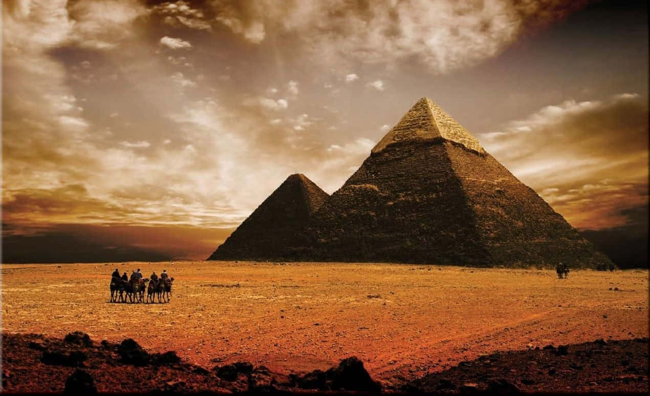 Lasmajestuosas Pirámides De Giza Fondo de pantalla