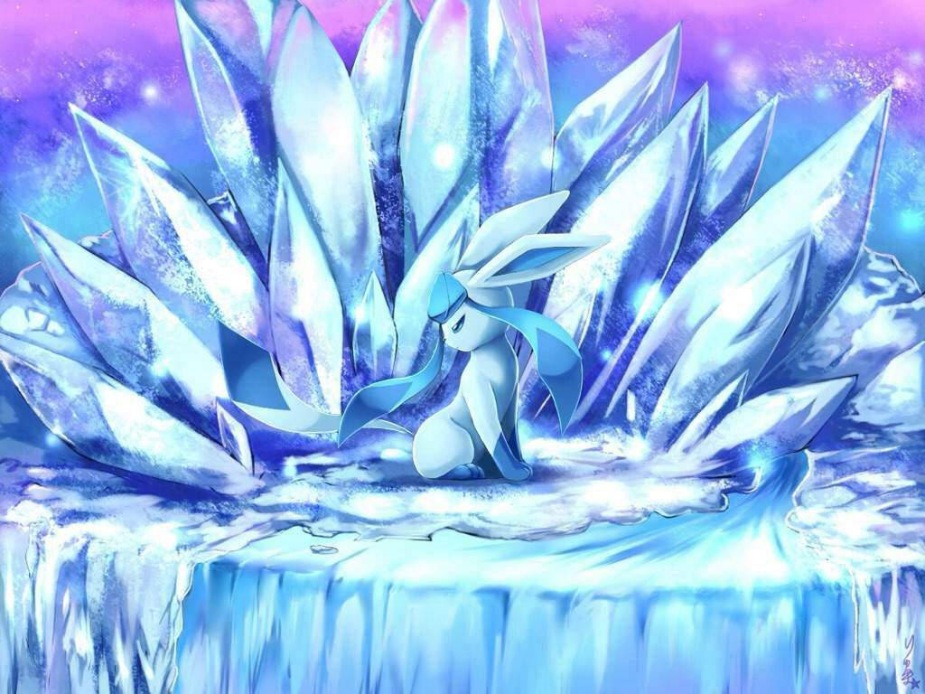 Majestic Glaceon With Crystals