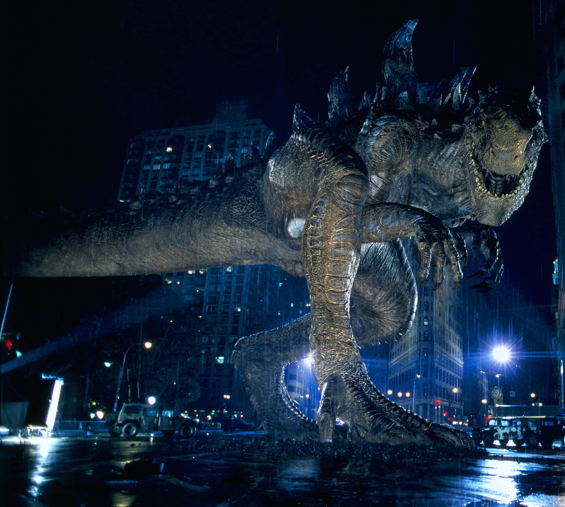 Majestic Godzilla In The Midst Of A Thunderous Night