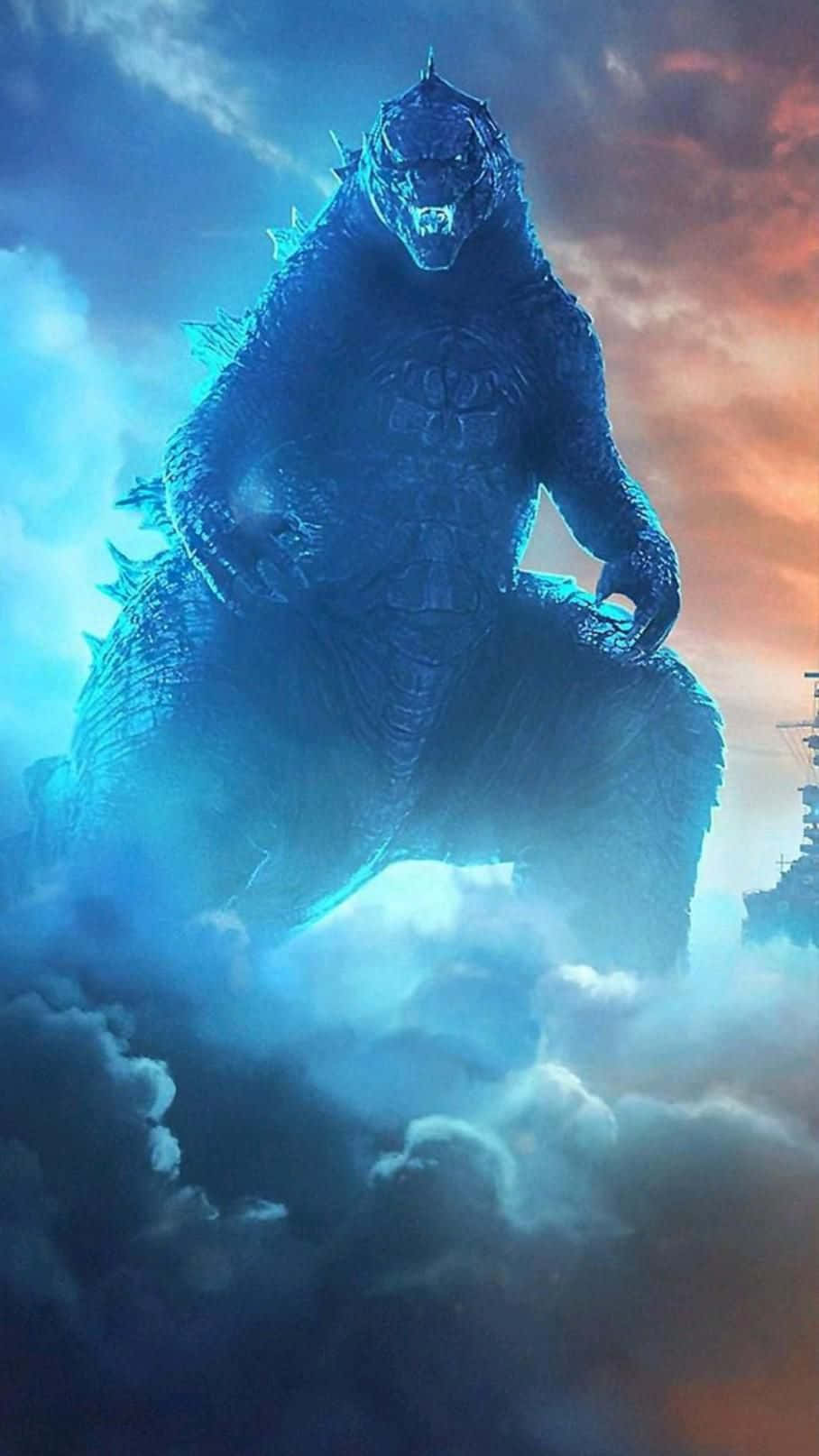 Majestic Godzilla Skyi Phone Wallpaper Wallpaper