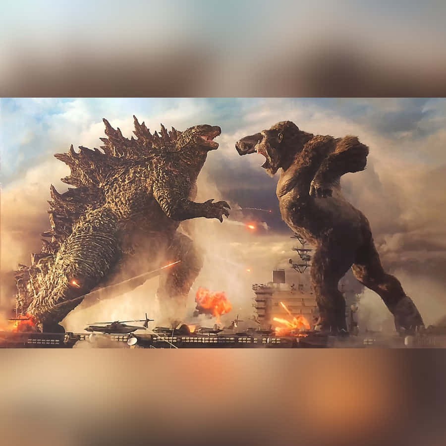 Majestic Godzilla Unleashing Chaos In The City Wallpaper