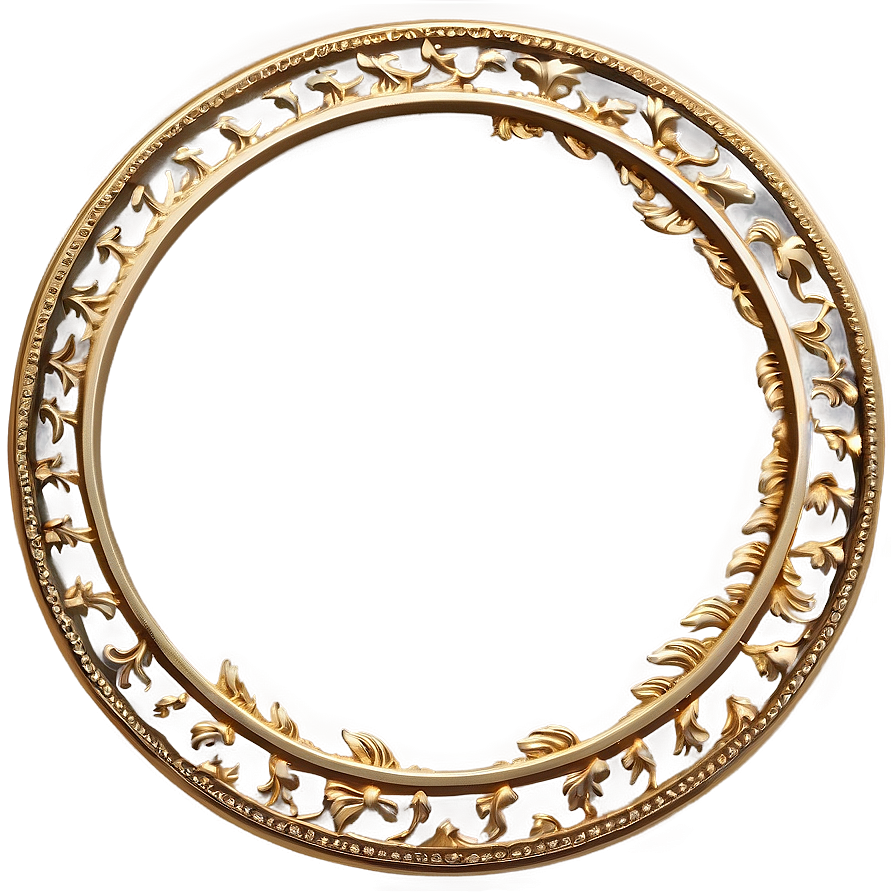 Majestic Gold Circle Border Png Dhi83 PNG