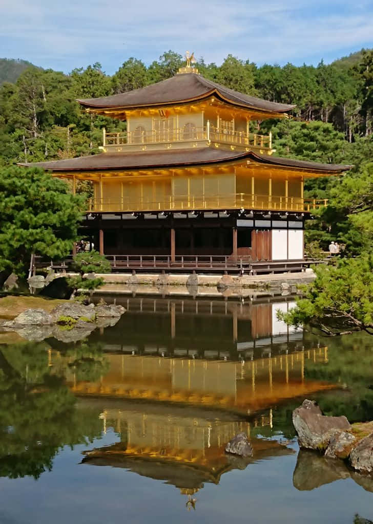 Majestic Golden Pavilion In Kyoto, Japan Wallpaper