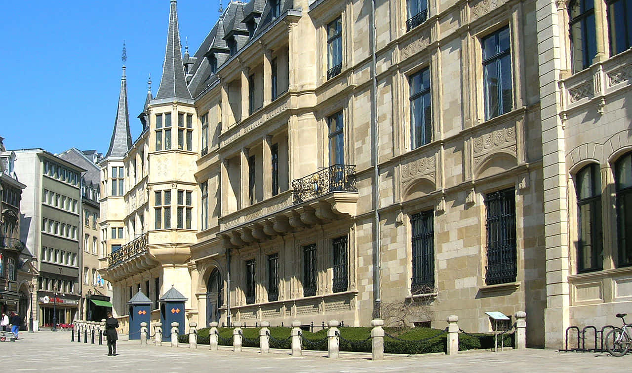 Majestic Grand Ducal Palace In Luxembourg Wallpaper