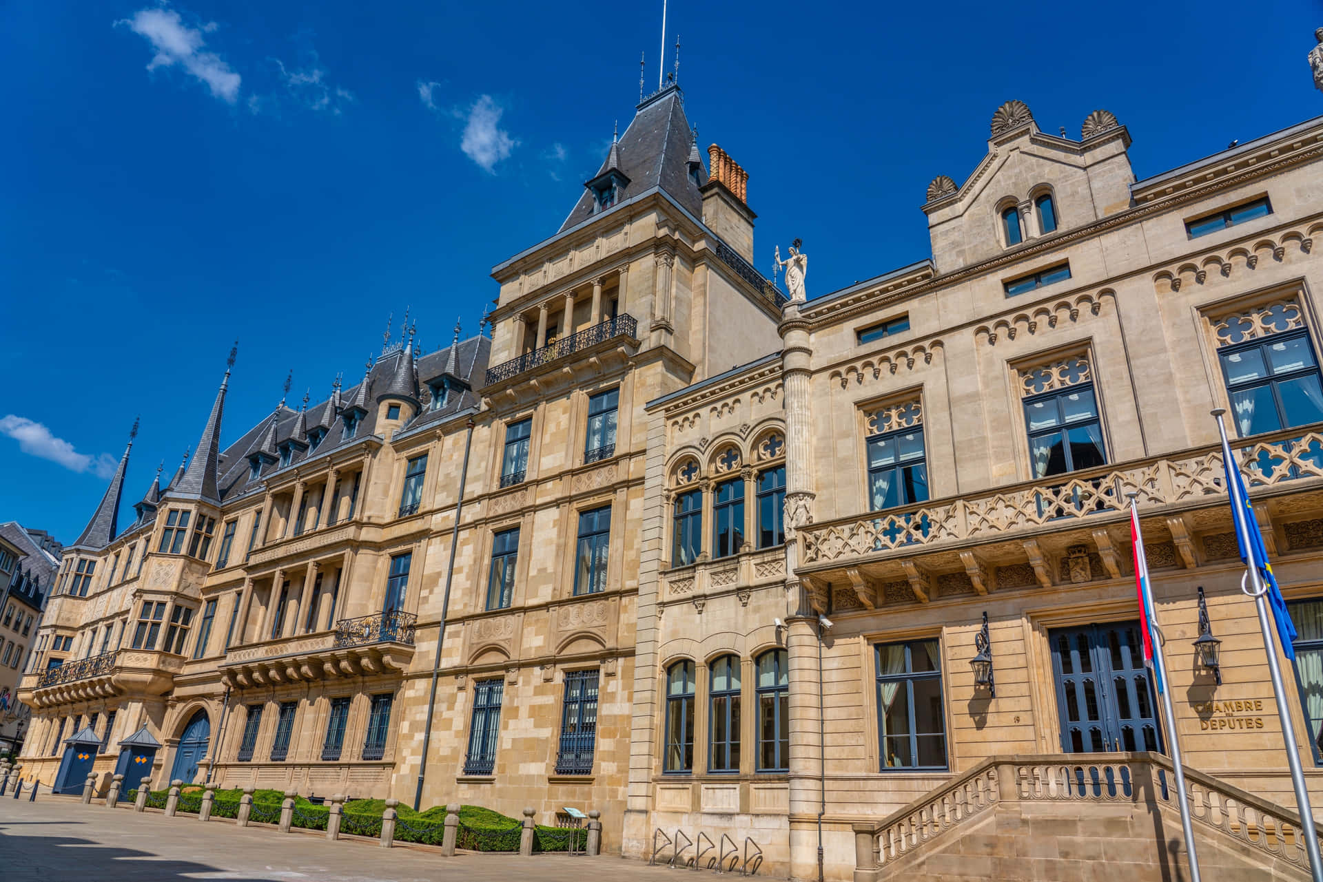 Majestic Grand Ducal Palace, Luxembourg During Dusk Wallpaper