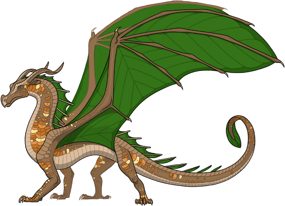 Majestic Green Winged Dragon PNG