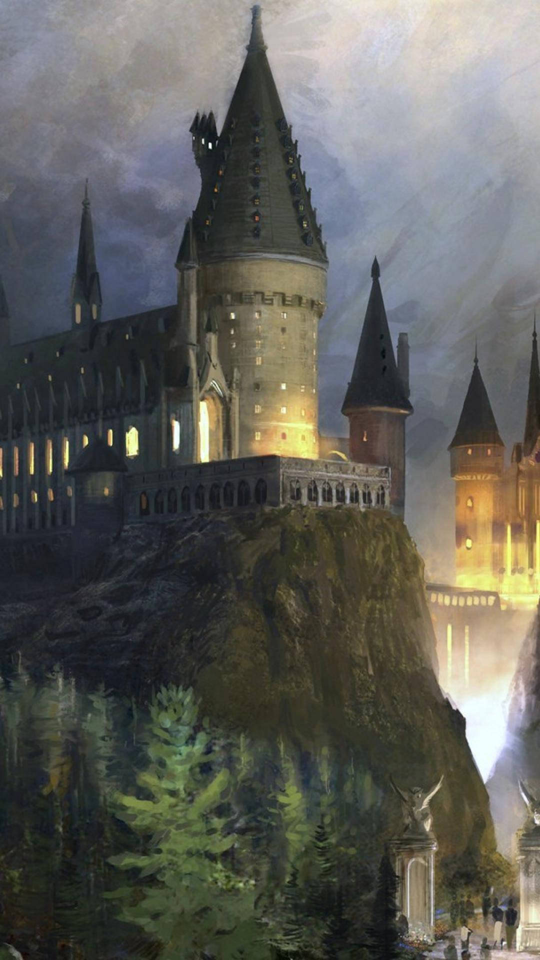 Majestic Harry Potter Hogwarts iPhone Wallpaper