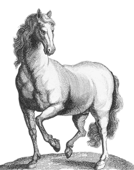 Majestic Horse Sketch Artwork PNG