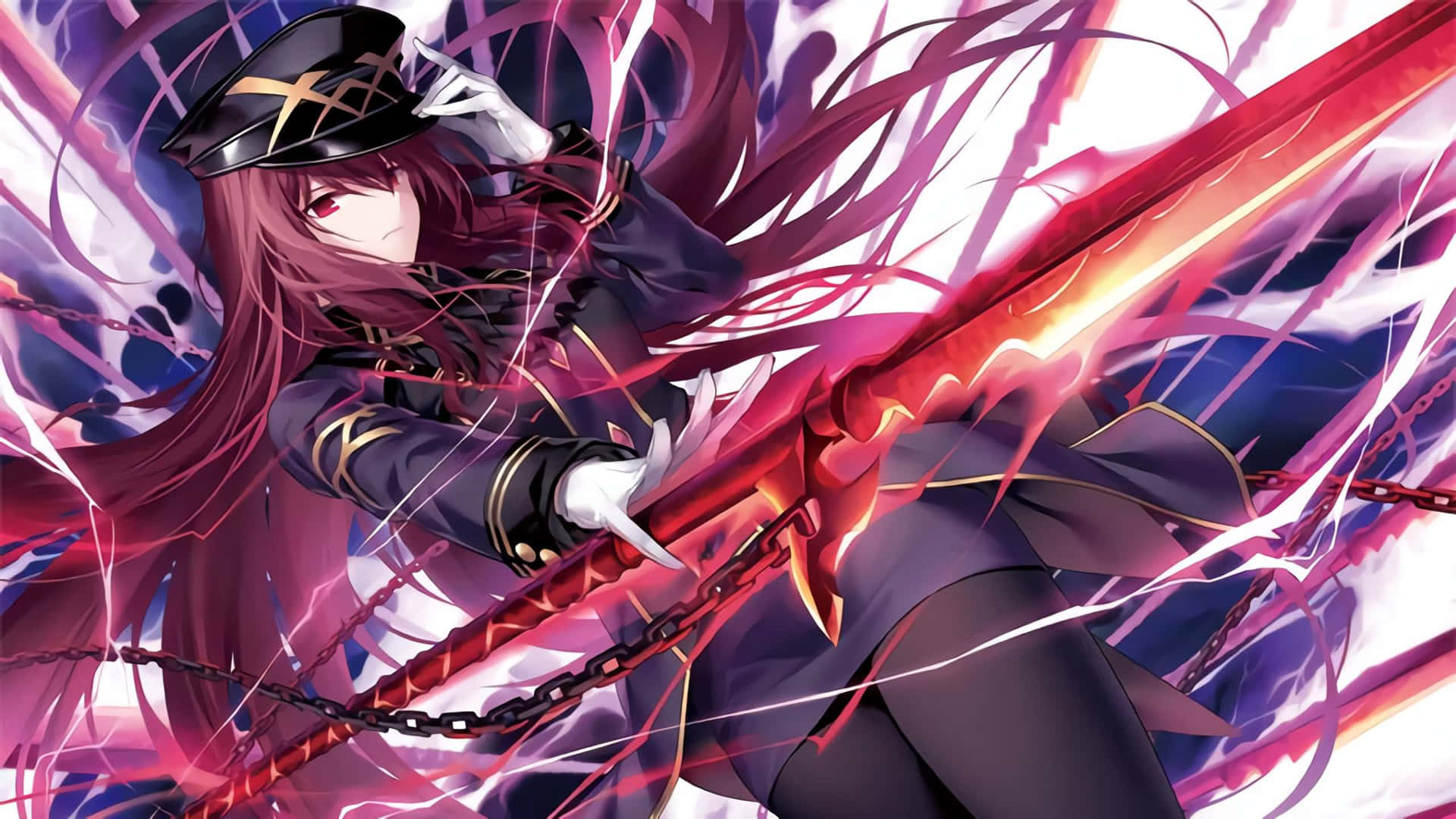 Majestic Image Of Scathach Skadi From Fate Grand Order Wallpaper