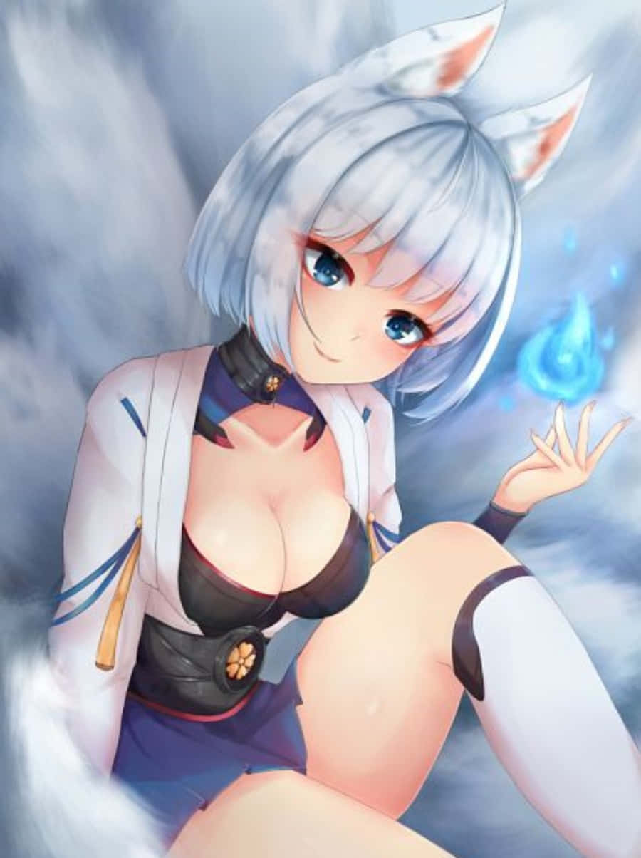 Majestic Kaga From Azur Lane Video Game Wallpaper