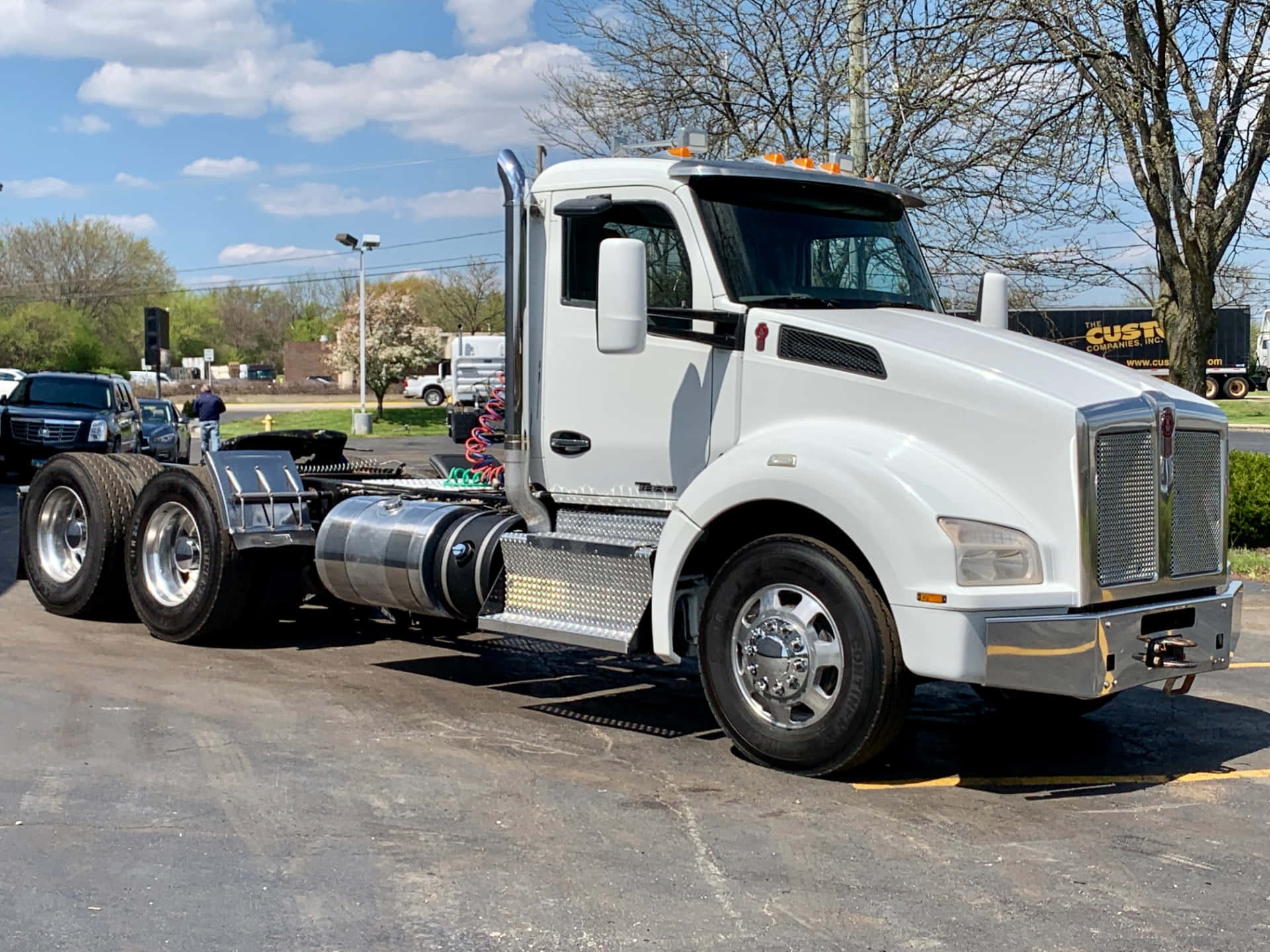 Majestic Kenworth T880 Semi-truck On The Move Wallpaper