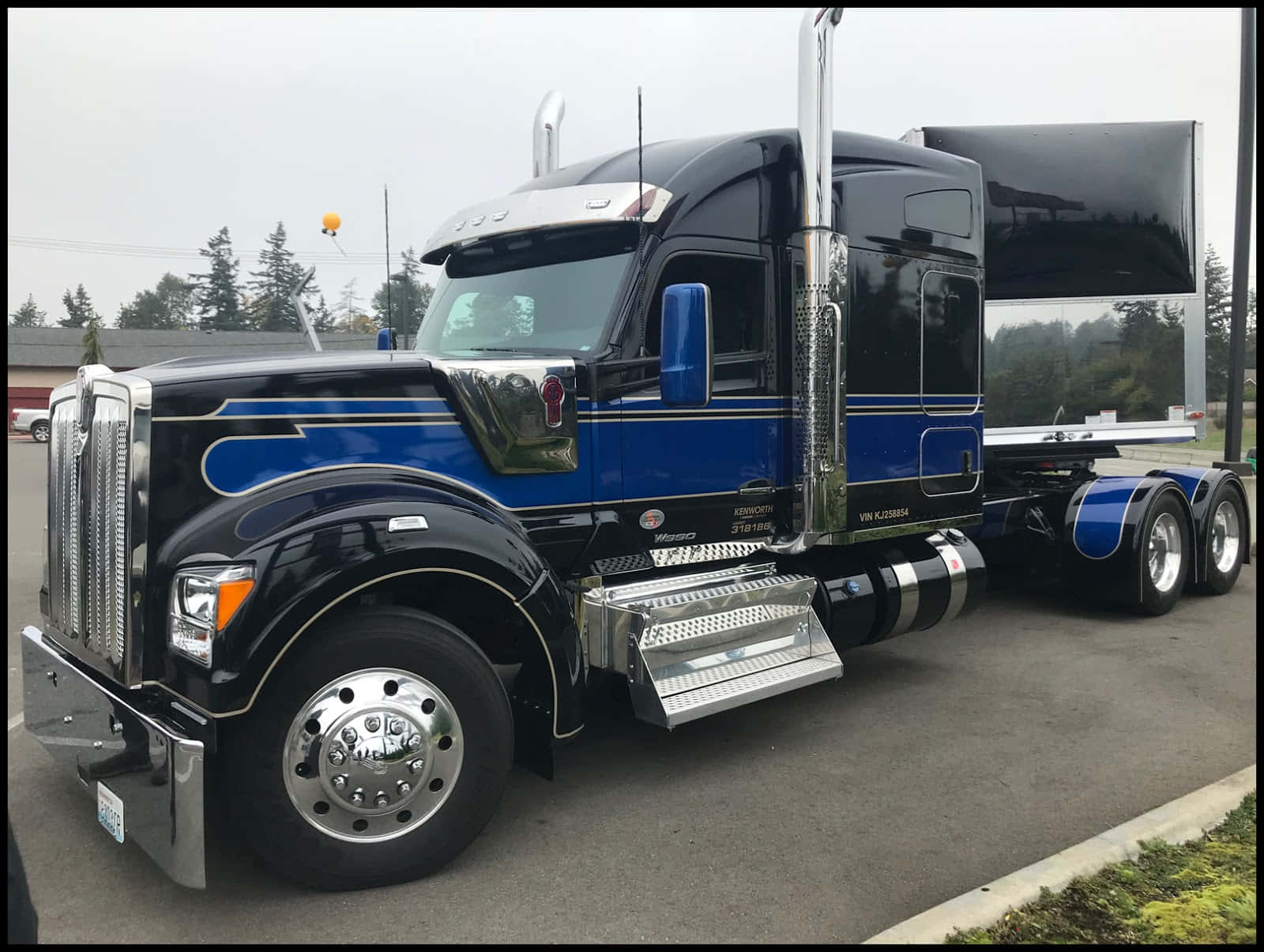 Majestic Kenworth W990 On The Open Road Wallpaper