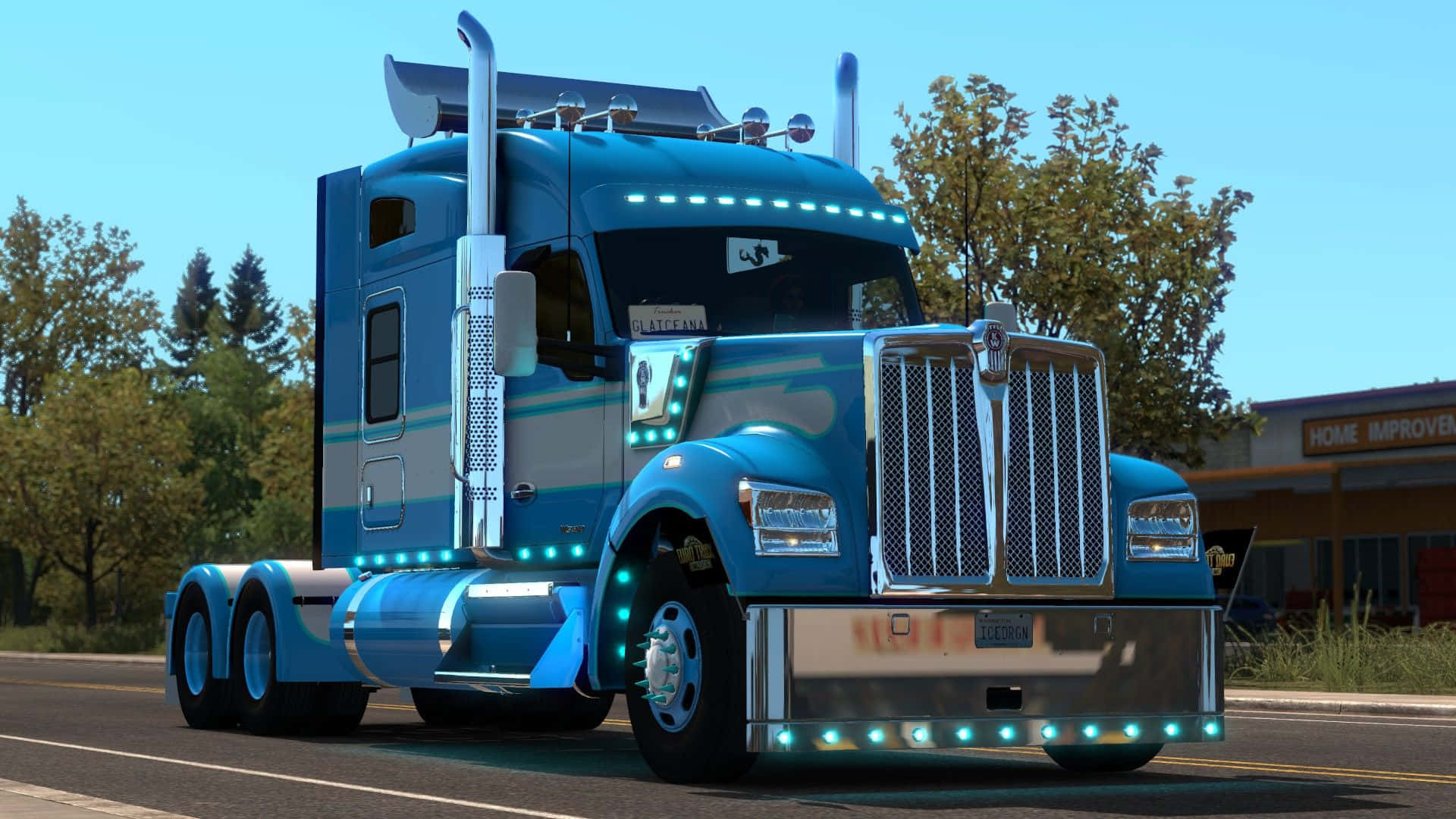 Majestic Kenworth W990 On The Open Road Wallpaper