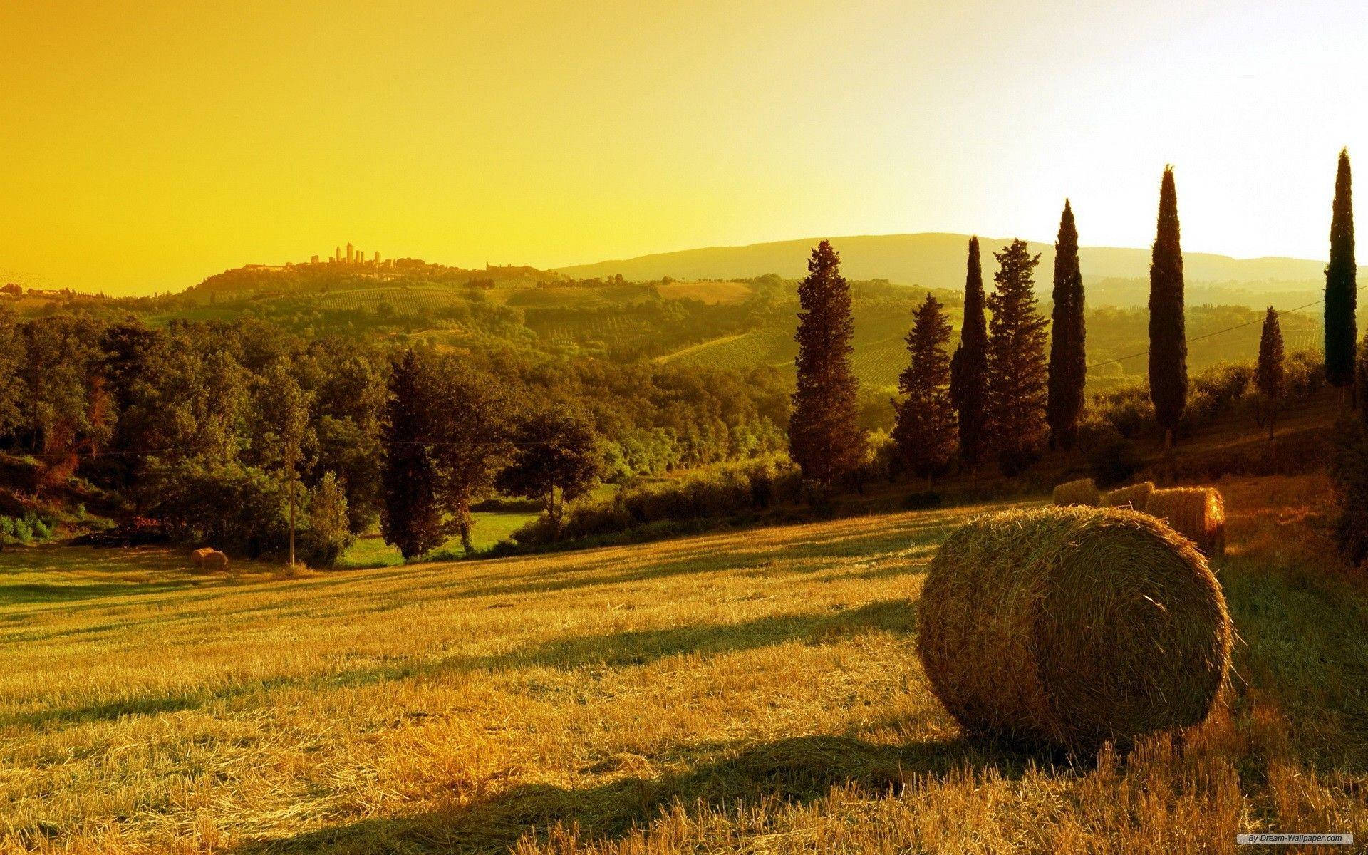 Majestic Landscape Of Tuscany Wallpaper