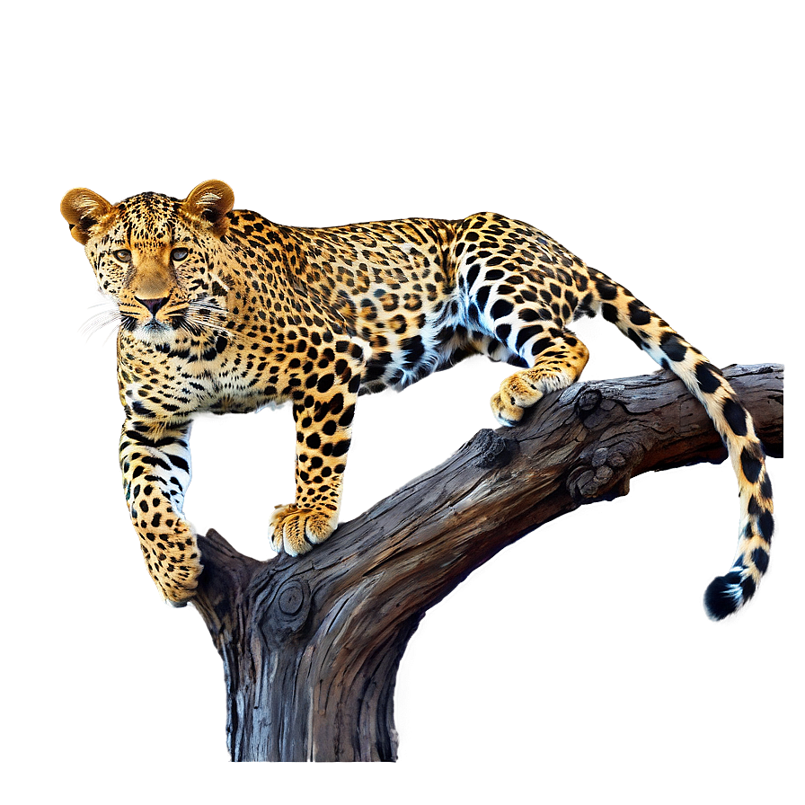 Majestic Leopard On Tree Png Yhi28 PNG