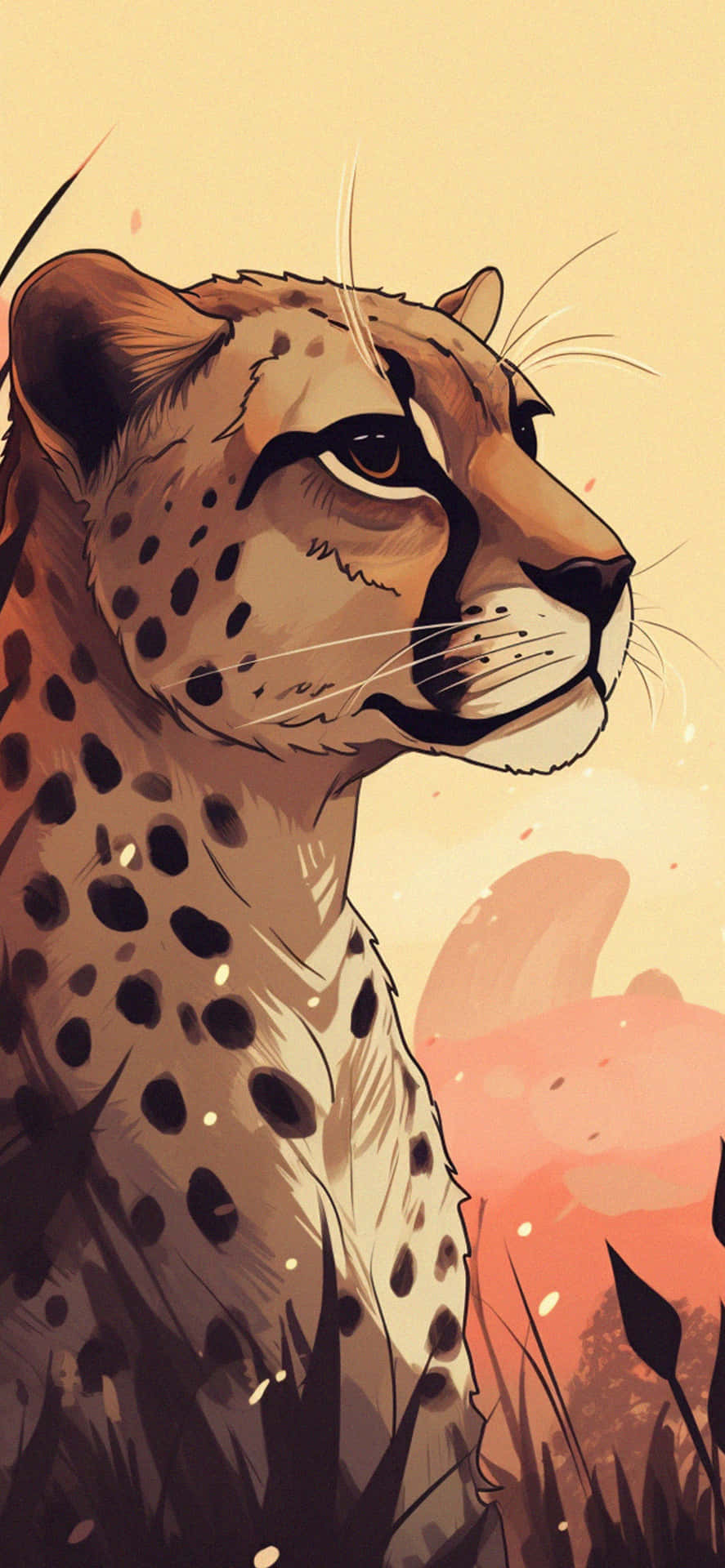 Majestic Leopard Profile Art Wallpaper