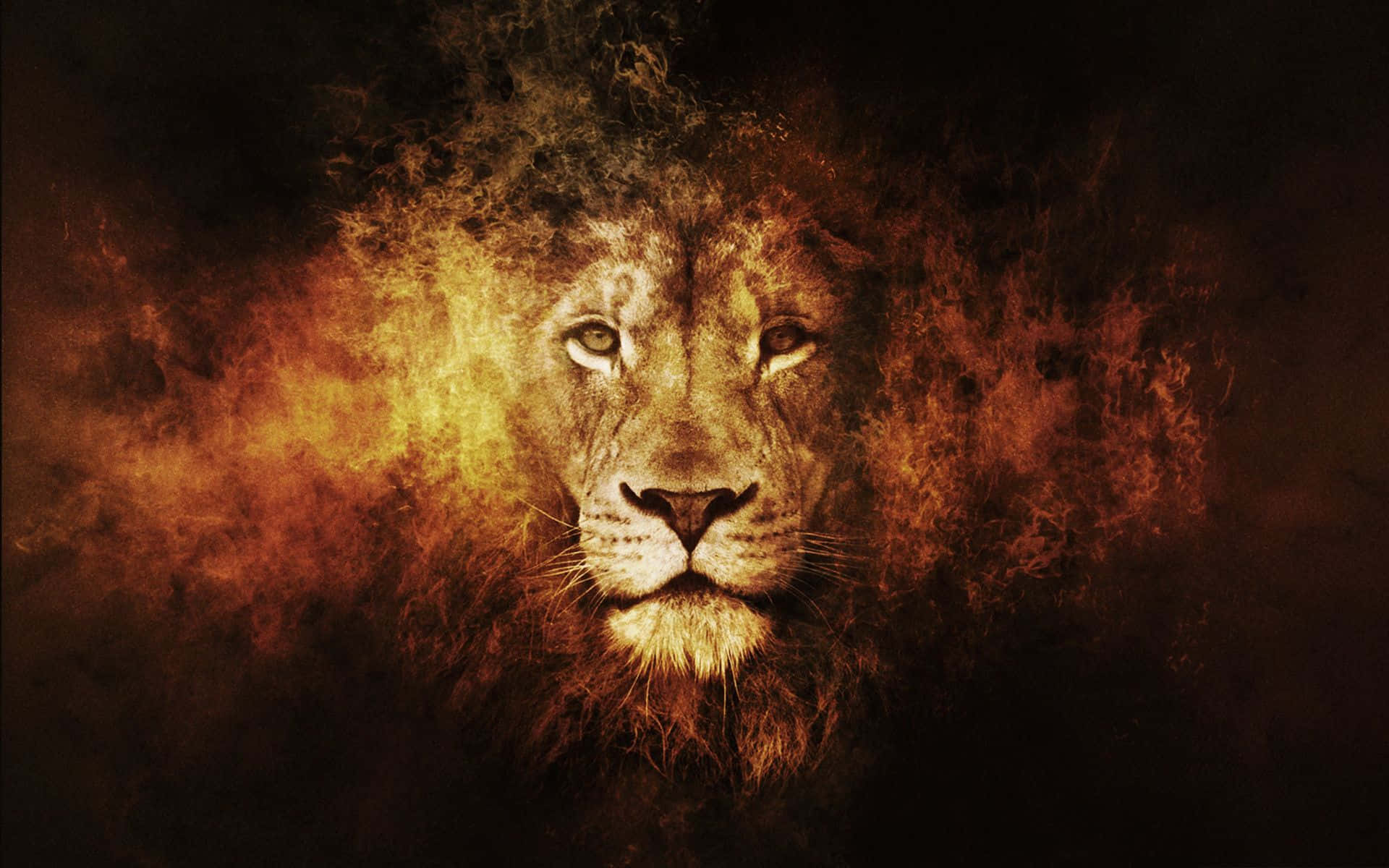 Majestic Lion Of Judah In A Colorful Abstract Background Wallpaper