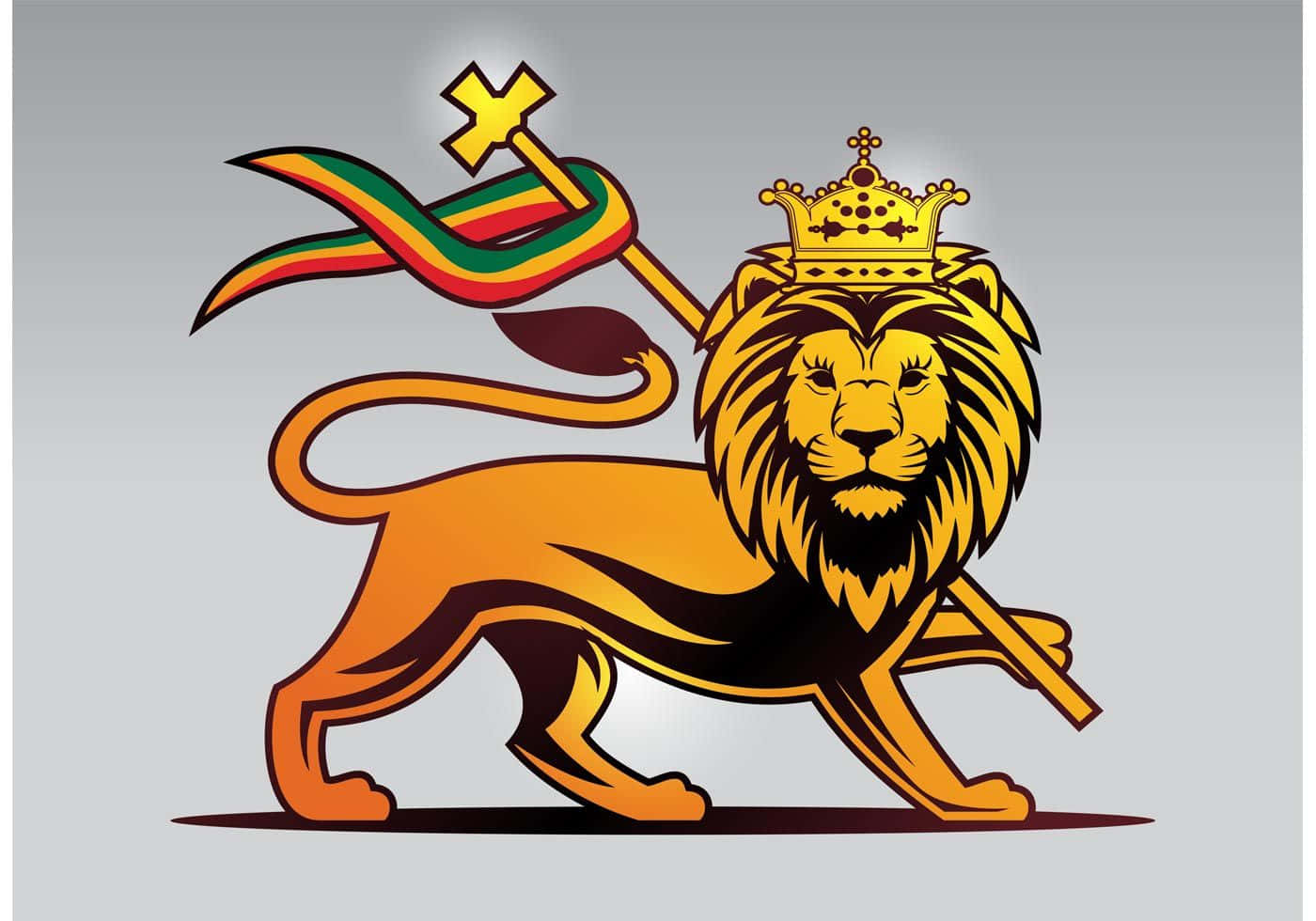 Majestic Lion Of Judah In A Vibrant Landscape Wallpaper