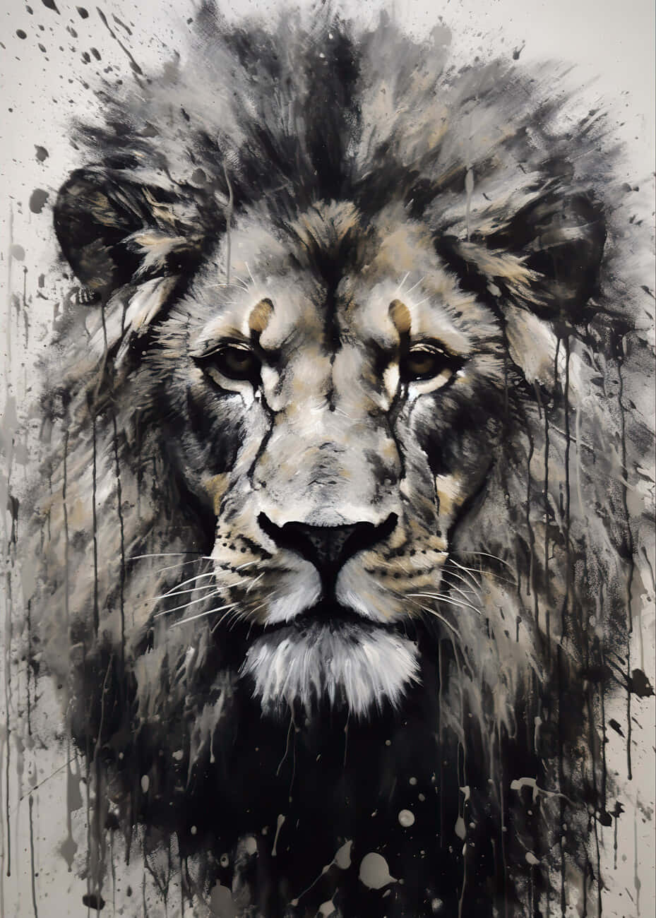 Majestic_ Lion_ Portrait_ Artwork Wallpaper